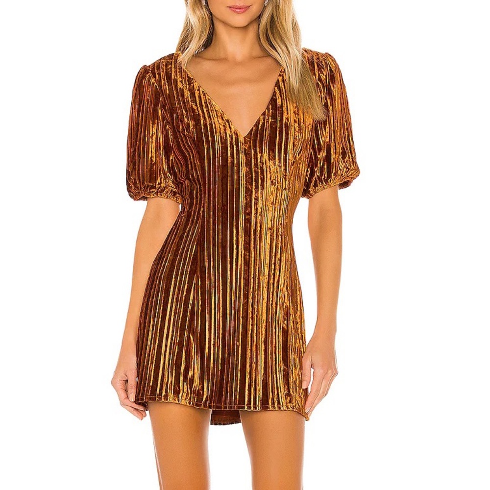 House of Harlow x REVOLVE Maritza Mini Dress in Rust Red